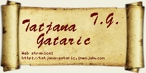 Tatjana Gatarić vizit kartica